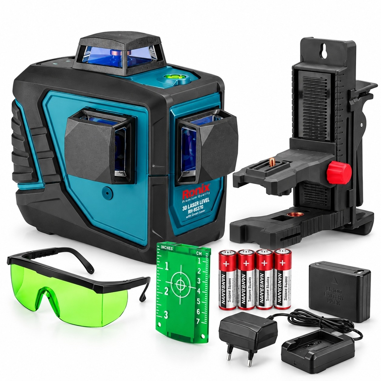 Multi-Linienlaser 3D green 9537G + Akku + Koffer