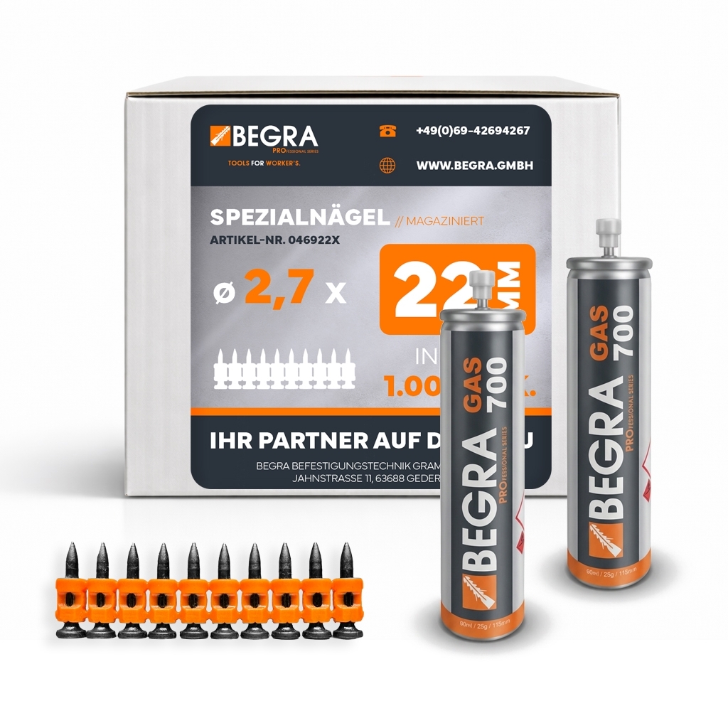 Spezialnägel magaziniert SC6-22 XHA VE1000 + GAS