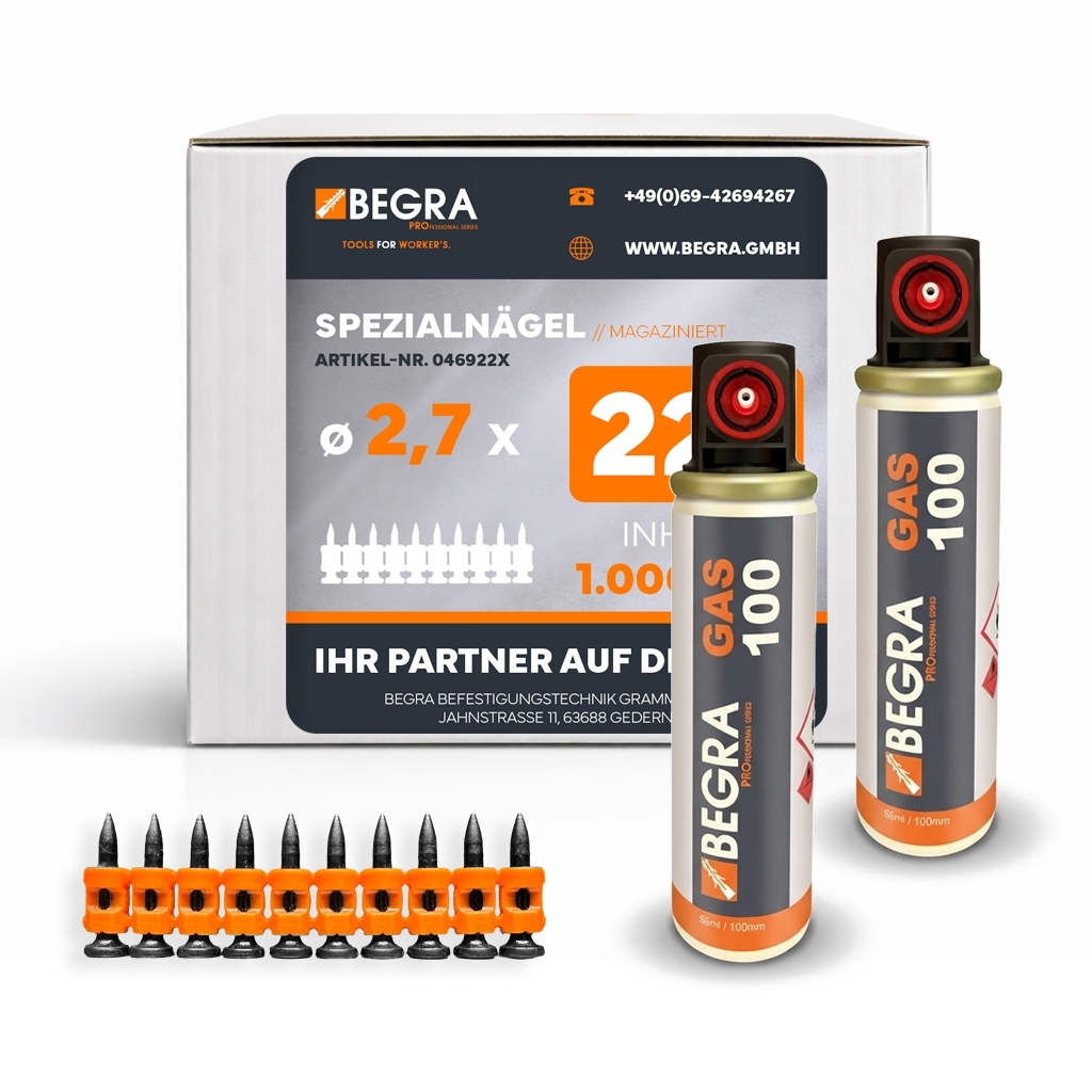 Spezialnägel magaziniert SC6-22 XHA VE1000 + GAS