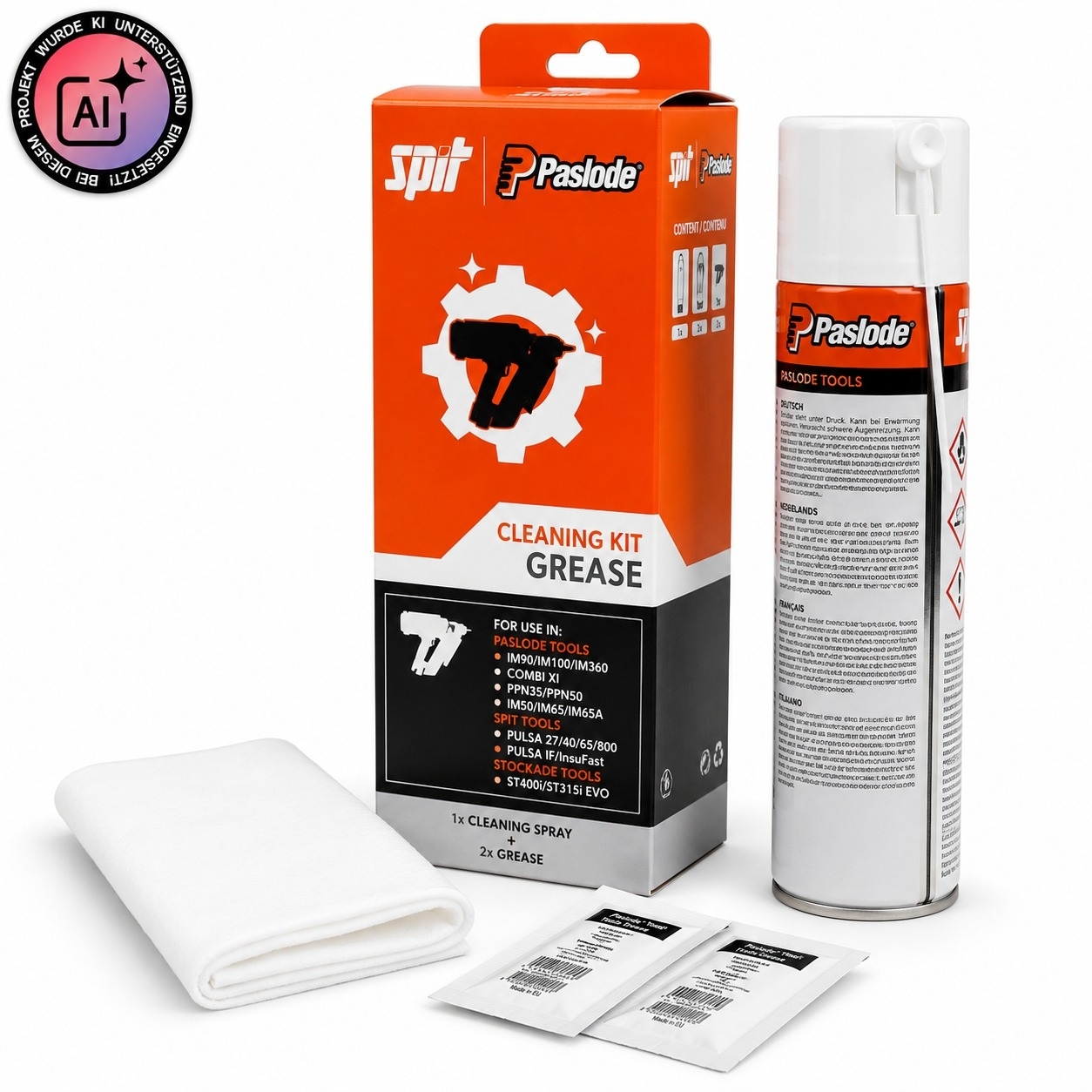Reinigungsset m. Fett für SPIT PULSA + IMPULSE