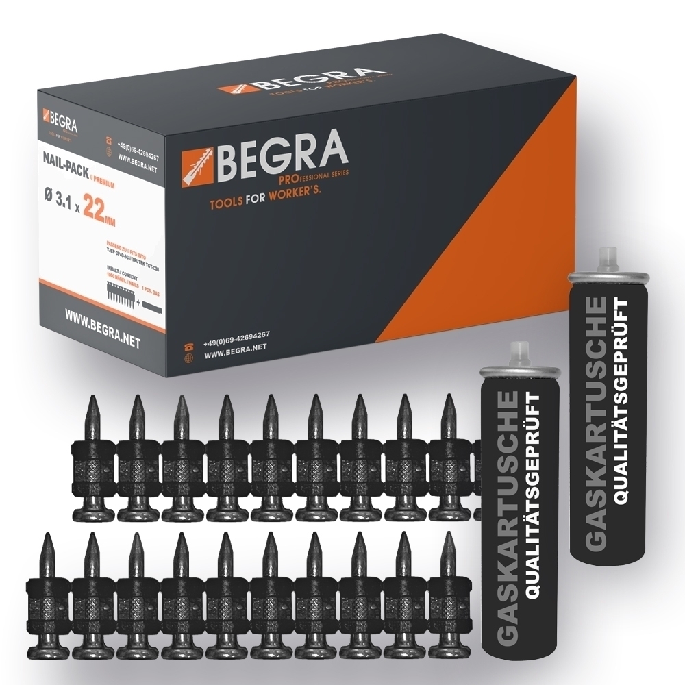 Spezialnägel magaziniert C6-38 XHA VE1000 + GAS