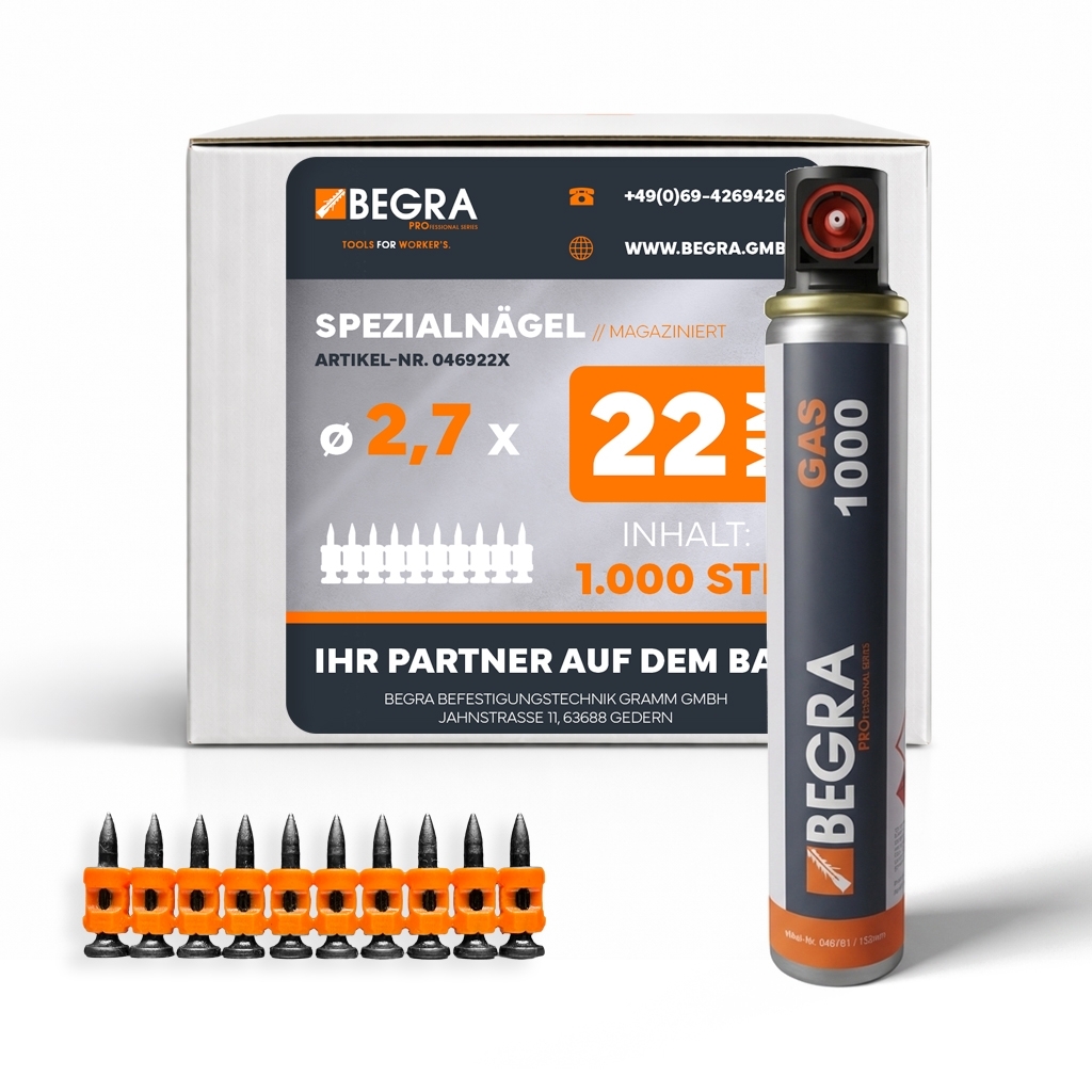 Spezialnägel magaziniert SC6-22 XHA VE1000 + GAS