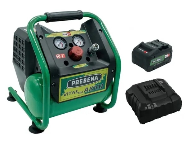 Akku-Kompressor VITAS 100 + 18V 5,5AH + Ladegerät