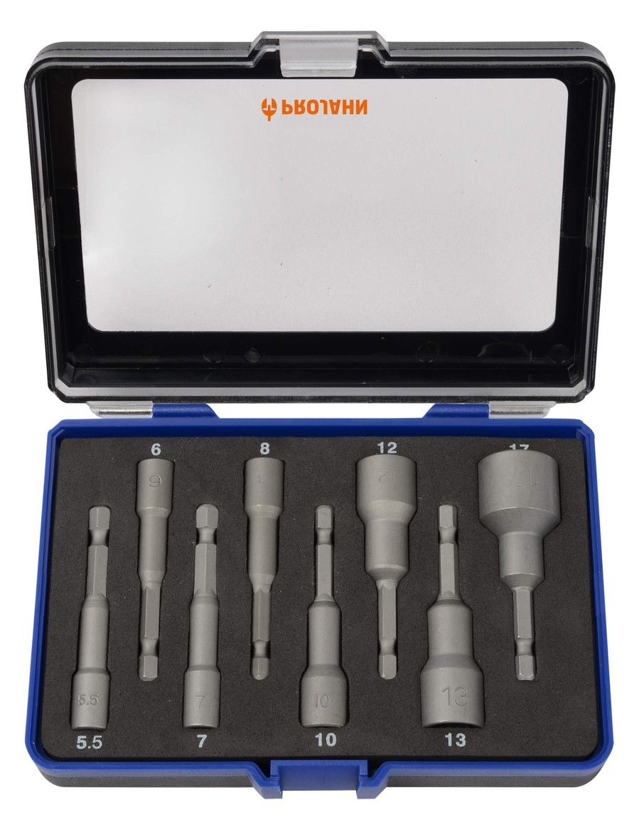 1/4" Stecknuss Bit Satz 8tlg. metrisch