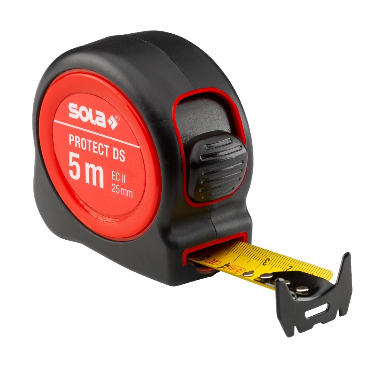 Rollbandmaß Rollmeter PROTECT PE DS 5m 25mm Kl. II