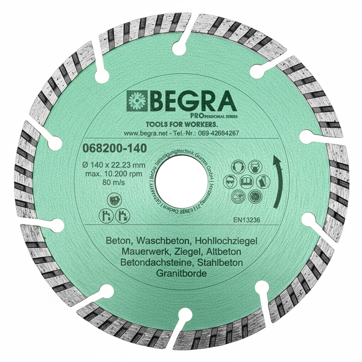 Diamant-Trennscheibe "Green Fire"  Ø 140mm / 22,22