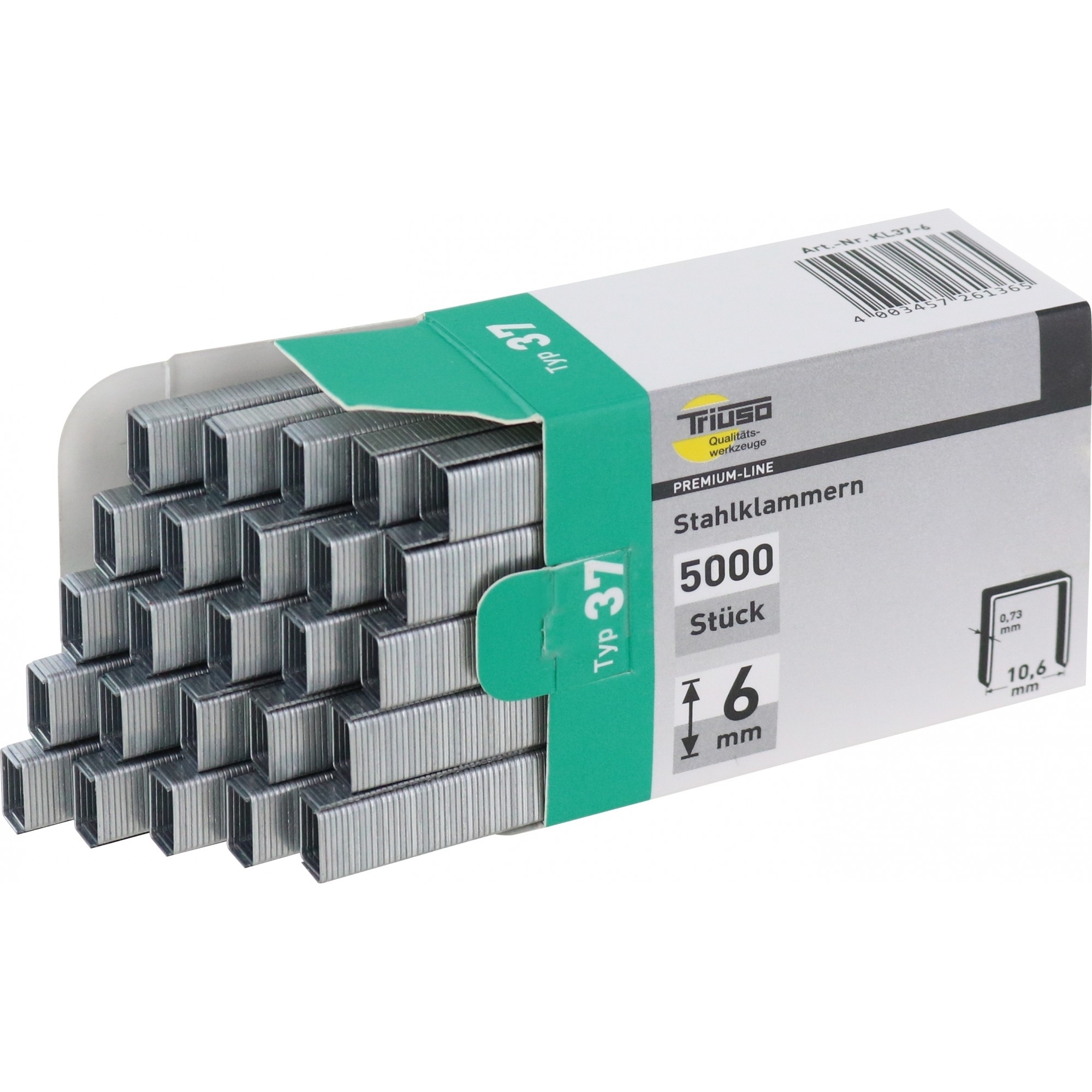 Stahlklammer f. Tacker Typ 37, 8mm VE5000