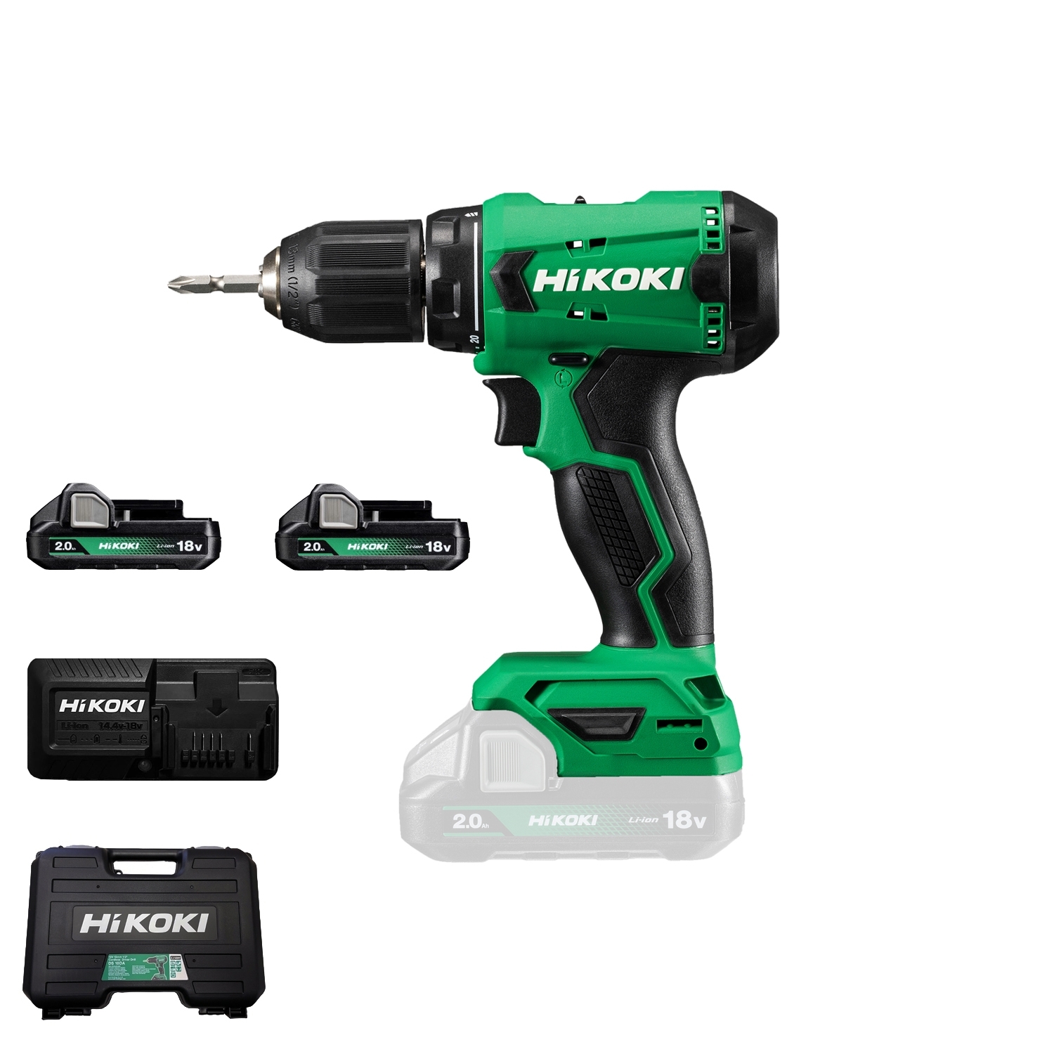 Akku-Bohrschrauber HiKOKI DS18DA (2 x 2,0 AH)