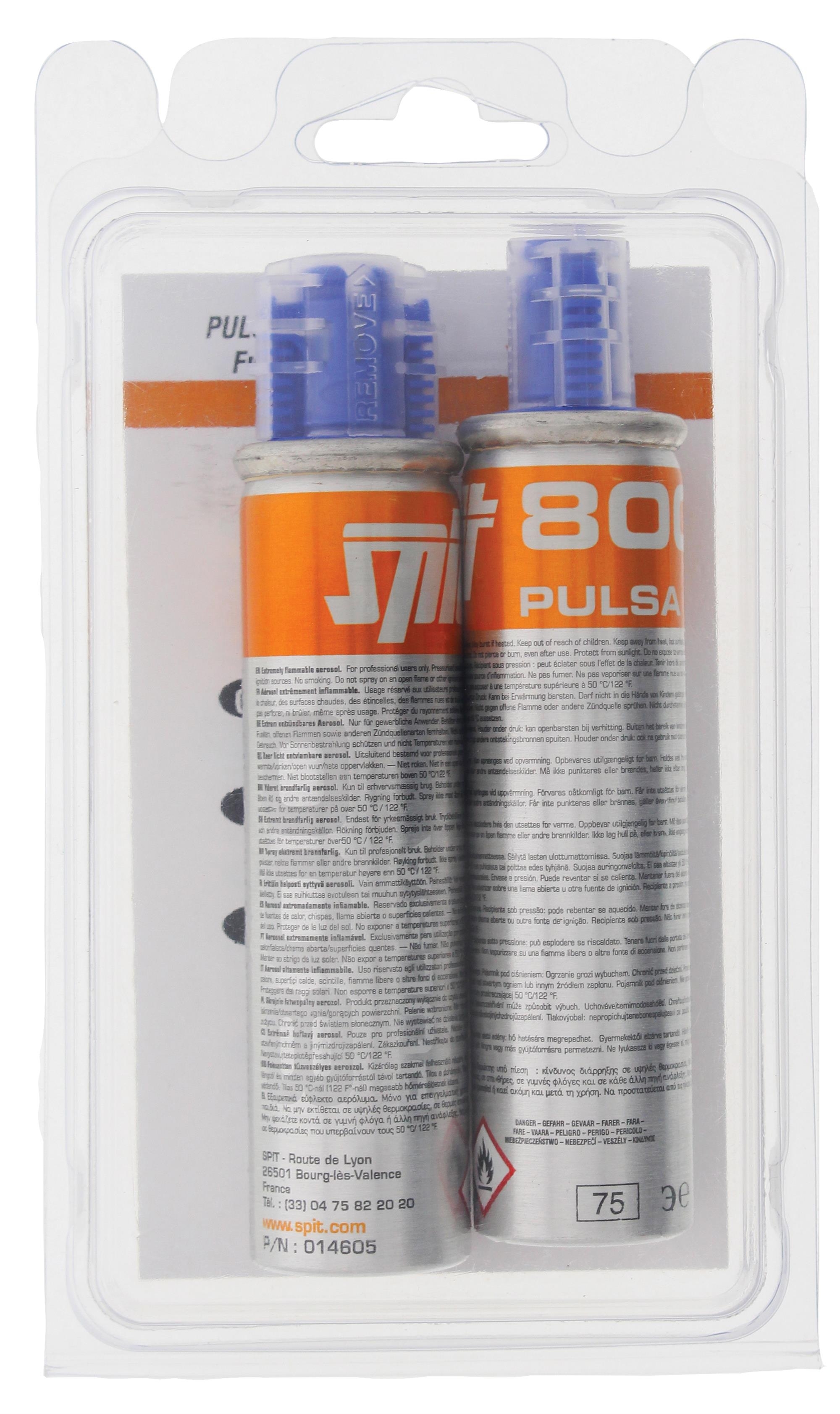 Ersatz Gaskartusche f. PULSA 800, 40, 27, 65 VE2