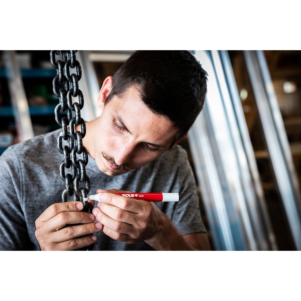 SOLA Industrie-Marker IMW, weiß L14cm