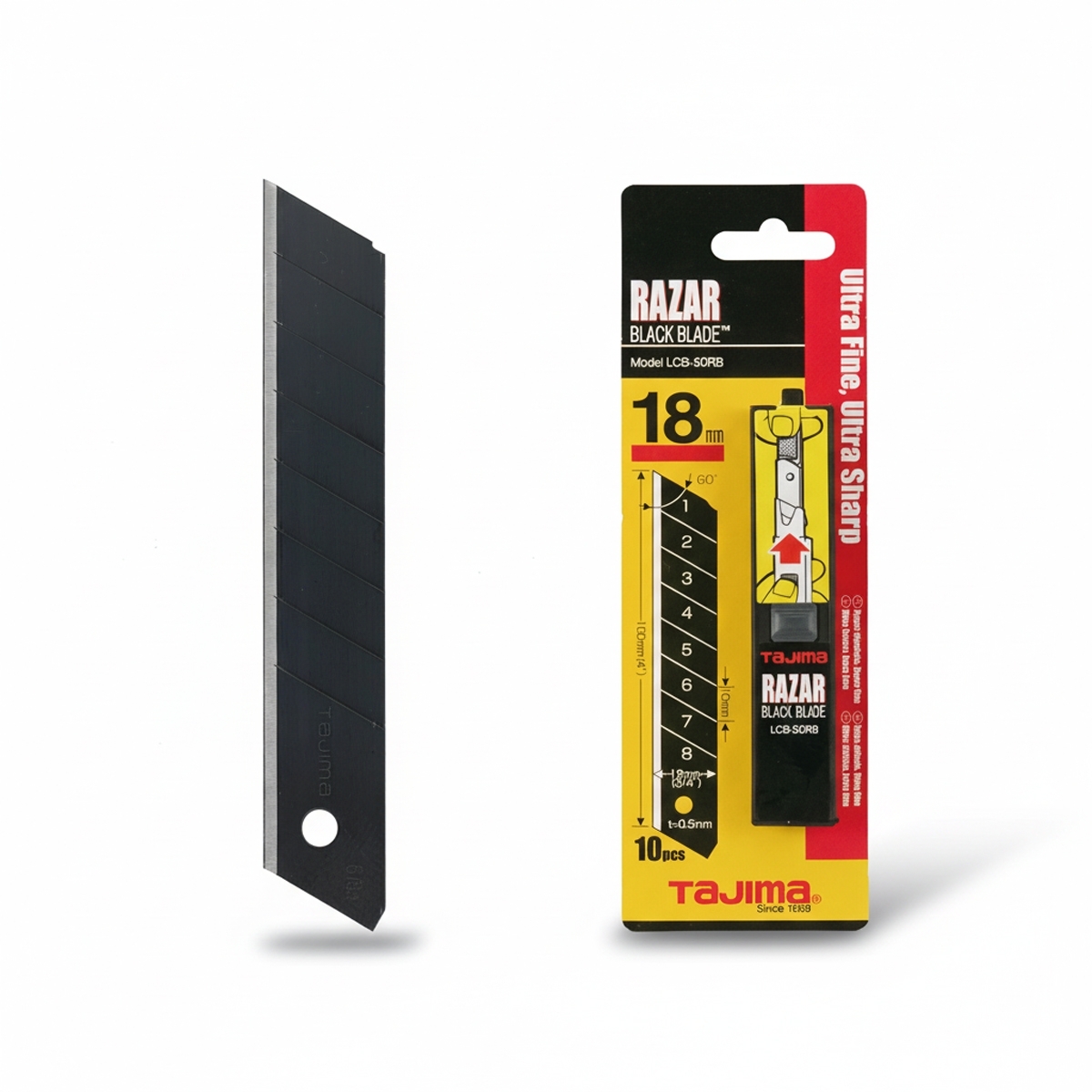Ersatzklingen 18mm Tajima RAZAR Black (10 Stk.)