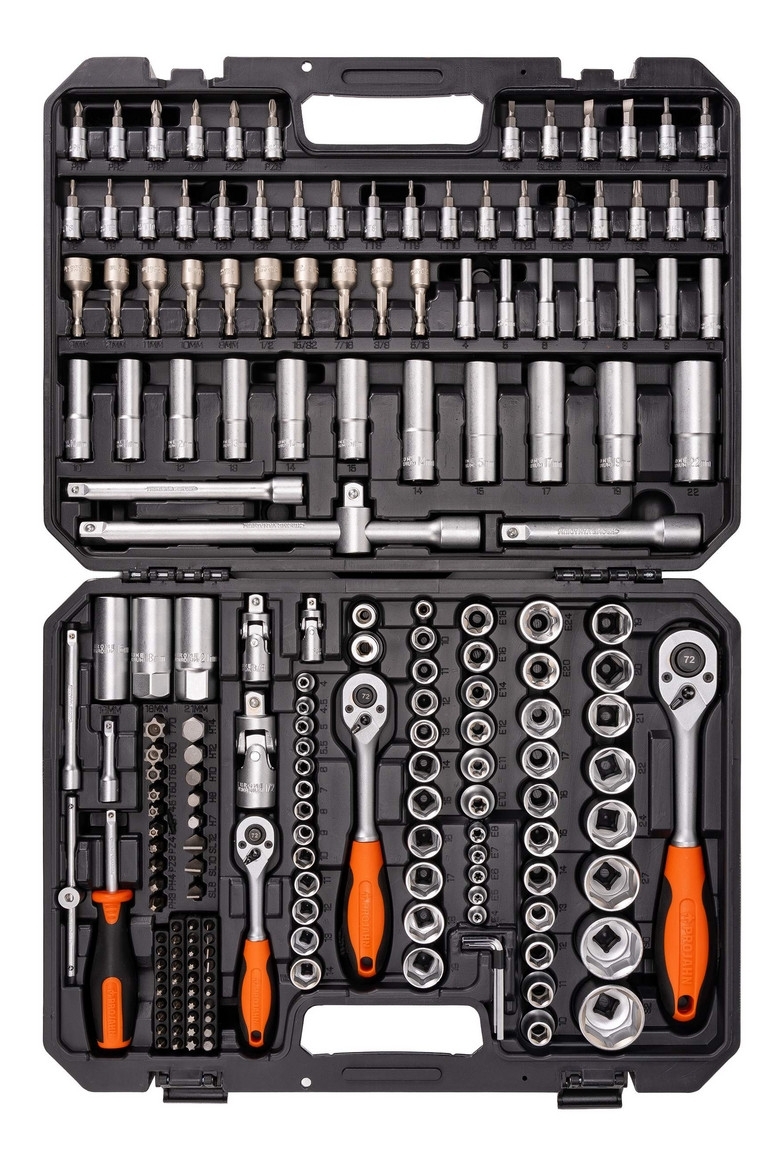 Steckschlüssel-Satz 1/4" + 3/8“ + 1/2" 194-tlg.