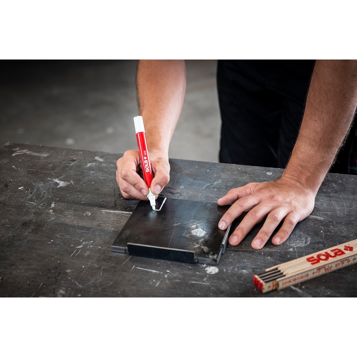 SOLA Industrie-Marker IMW, weiß L14cm