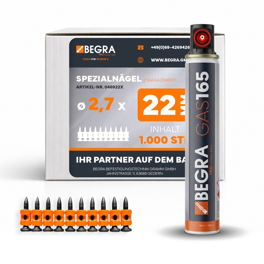 Spezialnägel magaziniert SC6-22 XHA VE1000 + GAS